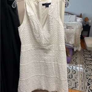 Ann Taylor Ivory Lace Mini Dress